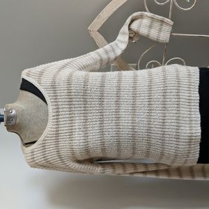 Hollister Cream with Gold Sparkle Sweater